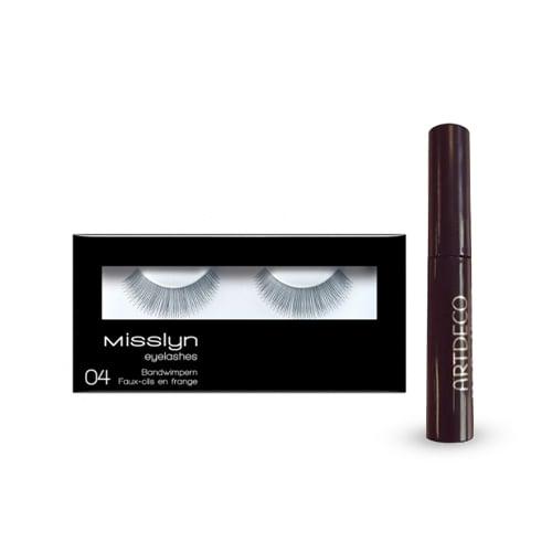 Zestaw Misslyn Sztuczne rzęsy 04 + Artdeco All in One Mascara Tusz do rzęs mini, 3ml