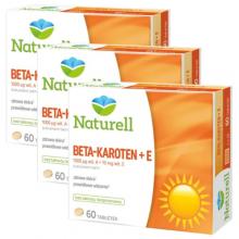 Zestaw NATURELL Beta-karoten + E, 3x60tabl.