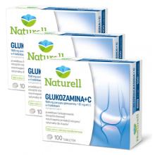 Zestaw NATURELL Glukozamina+C, 3x100tabletek