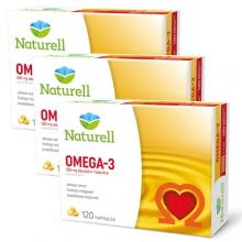 Zestaw Naturell Omega-3, 3 x 120 kapsułek 