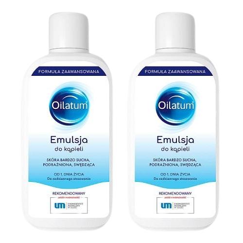 Zestaw OILATUM Formuła zaawansowana Emulsja do kąpieli dla dzieci i dorosłych, 2 x 400 ml