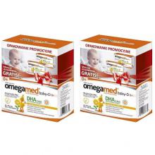 Zestaw OMEGAMED BABY+D 0+ 2x90kaps.