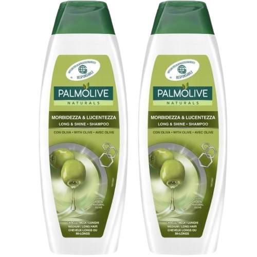 Zestaw PALMOLIVE Naturals Szampon do włos&oacute;w długich i p&oacute;łdługich Long&Shine Oliwka, 2x350ml