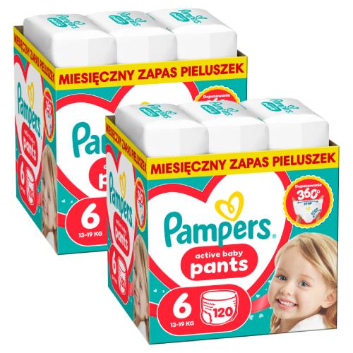 Zdjęcie produktu - Zestaw Pampers Active Baby Pants 6 Pieluchomajtki dla dzieci, 2 x 120 szt.