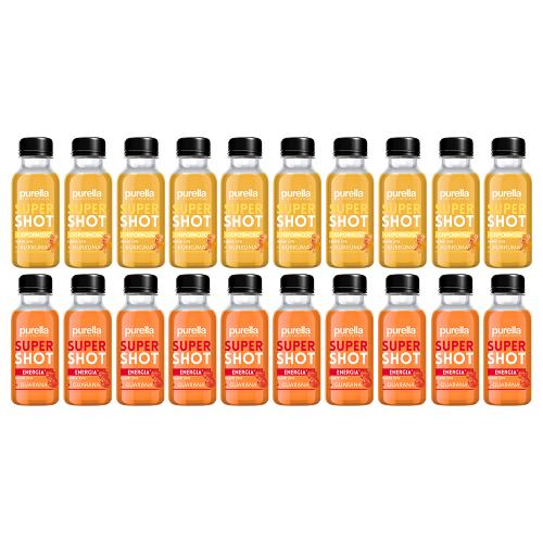 Zestaw PURELLA SuperShot: Odporność, 10x100 ml + Energia, 10x100 ml