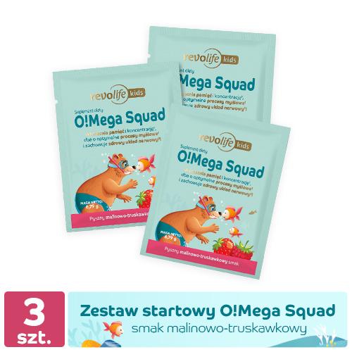 Zdjęcie produktu - Zestaw startowy Revolife O!Mega Squad smak malinowo-truskawkowy, 3 sasz.