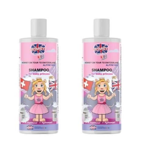 Zestaw RONNEY KIDS Szampon do włos&oacute;w o zapachu alpejskiego mleka, 2x300ml