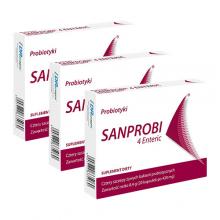 Zdjęcie produktu - Zestaw SANPROBI 4 Enteric, 3 x 20 kapsułek