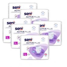 Zdjęcie produktu - Zestaw SENI ACTIVE PLUS L, 6 x 10szt. - Elastyczne majtki chłonne