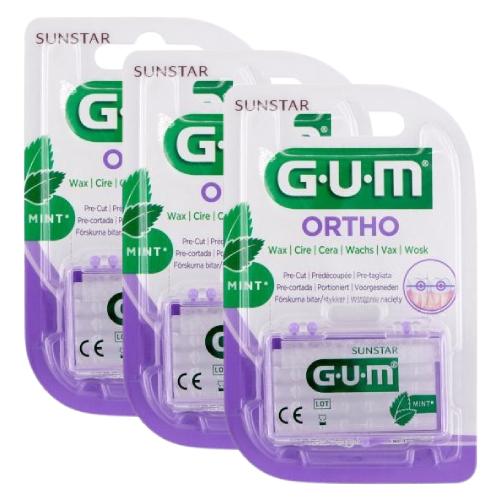 Zdjęcie produktu - Zestaw Sunstar GUM Wosk ortodontyczny miętowy 724, 3 szt.