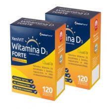 Zdjęcie produktu - Zestaw suplement&oacute;w XeniVIT Witamina D3 4000 Forte, 2x120 kapsułek