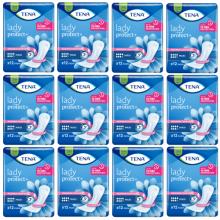 Zdjęcie produktu - Zestaw TENA Lady Protect+ Maxi Wkładki anatomiczne, 12 x 12 szt. - wkładki na nietrzymanie moczu