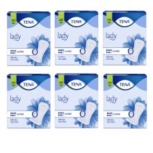 Zestaw TENA Lady Super Wkładki anatomiczne chłonne dla kobiet, 6x 30 sztuk