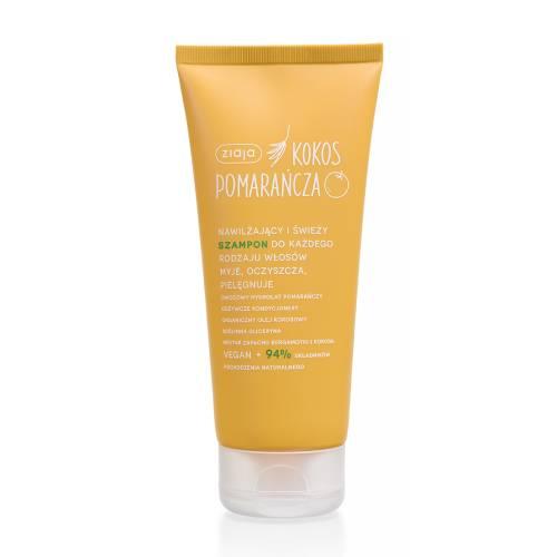 Zdjęcie produktu - ZIAJA Kokos Pomarańcza Szampon do każdego rodzaju włos&oacute;w, 200ml
