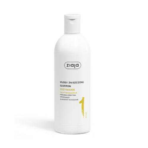 Zdjęcie produktu - ZIAJA KWIAT BANANOWCA Szampon Odżywianie włosy zniszczone, 400ml