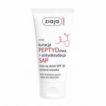 Zdjęcie produktu - Ziaja Med Kuracja Peptydowa + Antyoksydacja SAP Krem do twarzy na dzień SPF 30, 50 ml