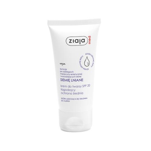 Zdjęcie produktu - ZIAJA MED SIEMIĘ LNIANE Krem do twarzy z filtrem SPF 20 łagodzący, 50ml
