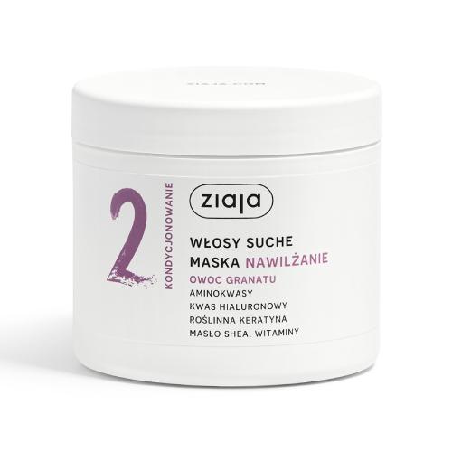 Zdjęcie produktu - ZIAJA OWOC GRANATU Maska do włos&oacute;w Nawilżenie włosy suchy, 350ml