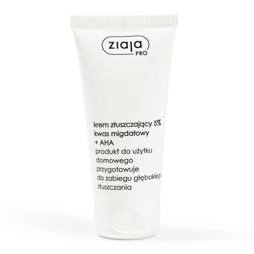 Zdjęcie produktu - ZIAJA PRO krem złuszczający 5% kwas migdałowy + AHA, 50ml