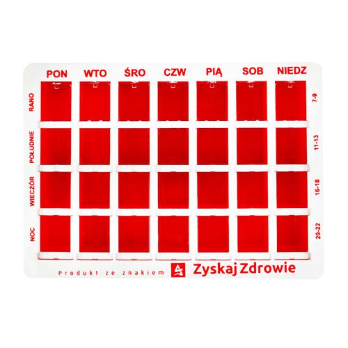 Zdjęcie produktu - ZYSKAJ ZDROWIE Kasetka do dawkowania lek&oacute;w tygodniowa, 1 szt.