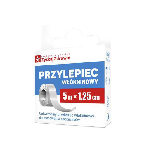 Zdjęcie produktu - ZYSKAJ ZDROWIE Przylepiec wł&oacute;kninowy 5 m x 1,25 cm, 1 szt.
