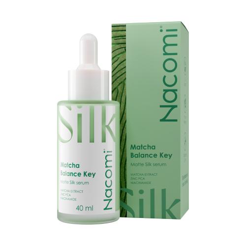 Miniaturka artykułu - Nacomi Silk Matcha Balance Serum do twarzy regulujące z matchą, 40 ml