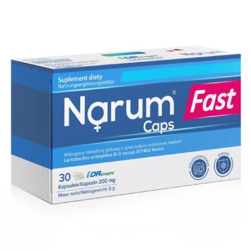 Miniaturka artykułu - Narine Narum Narimax Fast 200mg, 30kaps.
