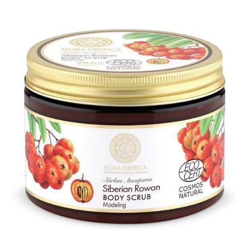 Miniaturka artykułu - Natura Siberica Flora Peeling do ciała modelujący z syberyjska jarzębiną, 500 ml