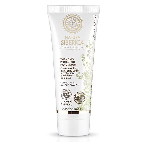 Miniaturka artykułu - Natura Siberica Krem do rąk nawilżający Codzienna Ochrona Tajga, 75 ml