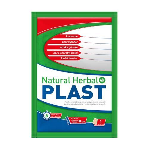 Miniaturka artykułu - Natural Herbal Plast Plaster ziołowy czarci pazur arnika 12x 18 cm, 1 szt.