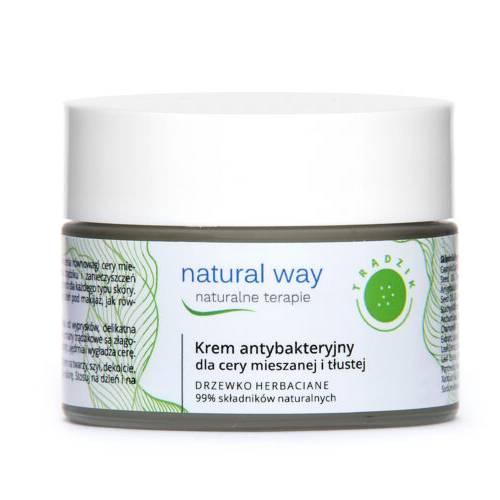 Miniaturka artykułu - NATURAL WAY Krem antybakteryjny do cery mieszanej i tłustej, 50ml