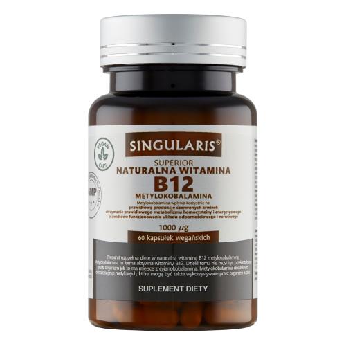 Miniaturka artykułu - Naturalna Witamina B12 Metylokobalamina - 60kaps