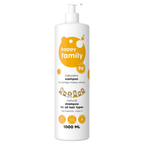 Miniaturka artykułu - Happy Family Naturalny szampon do każdego rodzaju włos&oacute;w, 1000 ml