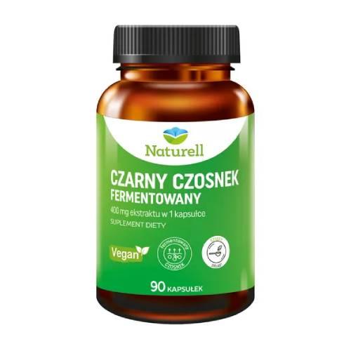 Miniaturka artykułu - NATURELL Czarny Czosnek Fermentowany, 90kaps.