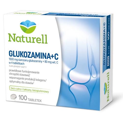NATURELL Glukozamina+C - 100 tabletek