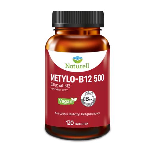 Miniaturka artykułu - NATURELL Metylo B-12 500 &micro;g, 120 tabletek