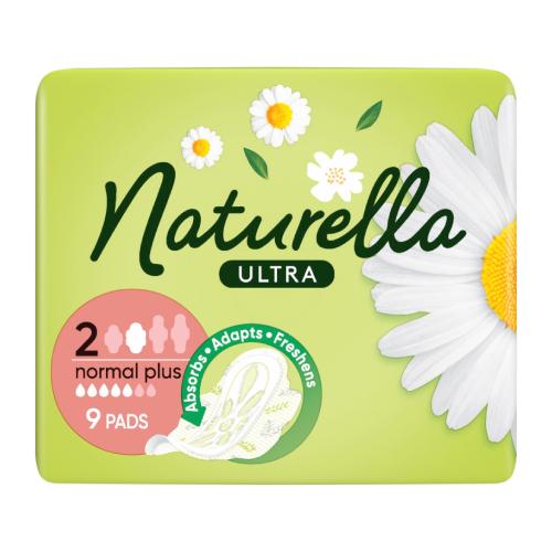 Miniaturka artykułu - NATURELLA Ultra Normal Plus Podpaski ze skrzydełkami, 9 szt.