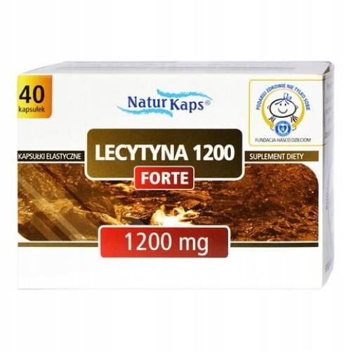 Miniaturka artykułu - NATURKAPS LECYTYNA 1200 FORTE - 40 kapsułek