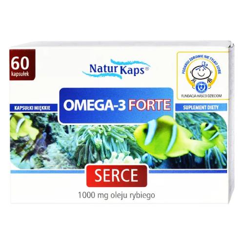Miniaturka artykułu - NATURKAPS Omega 3 forte SERCE - 60 kapsułek