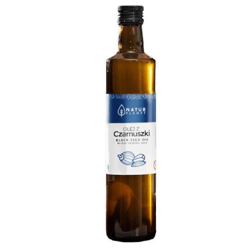 Miniaturka artykułu - NaturPlanet Olej z Czarnuszki Nierafinowany - 500ml