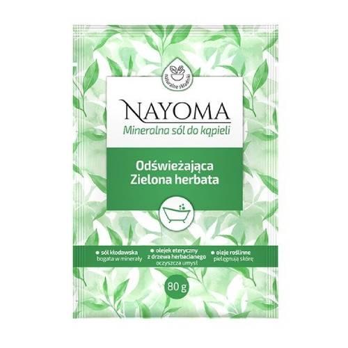 Miniaturka artykułu - NAYOMA Mineralna s&oacute;l do kąpieli Odświeżająca Zielona herbata, 80 g