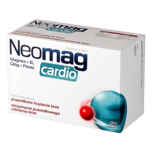 Miniaturka artykułu - NeoMag Cardio, 50 tabl. - suplement diety z magnezem, witaminą B6 i głogiem