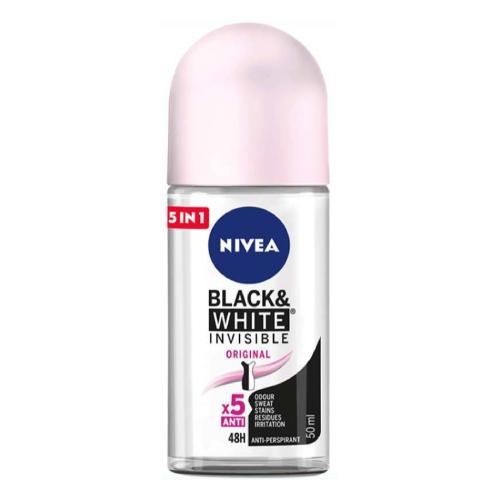 Miniaturka artykułu - NIVEA Black&White Original Antyperspirant roll-on dla kobiet, 50ml