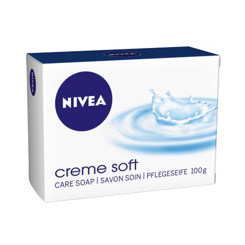 Miniaturka artykułu - NIVEA Creme Soft Pielęgnujące mydło w kostce, 100g