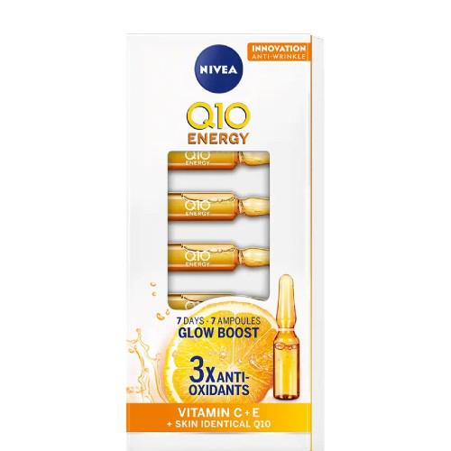 Miniaturka artykułu - Nivea Energy Q10 7-dniowa kuracja w ampułkach Vit. C+E, 7 ampułek x 1 ml
