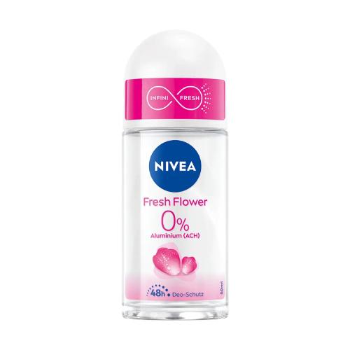 Miniaturka artykułu - NIVEA Antyperspirant w kulce Fresh Flower 48h Roll-On, 50ml