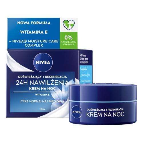 Miniaturka artykułu - NIVEA Krem na noc cera normalna i mieszana, 50ml