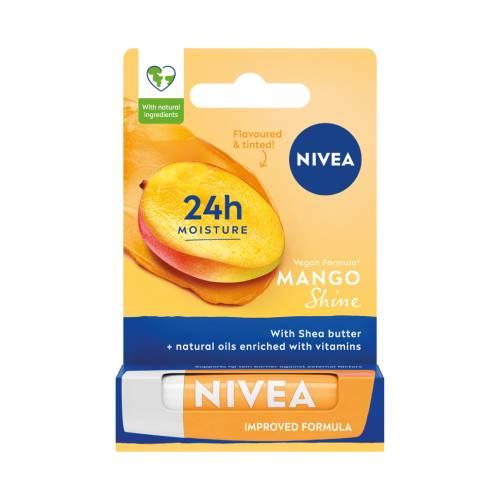 Miniaturka artykułu - Nivea Mango Shine Pielęgnująca pomadka do ust, 4,8 g