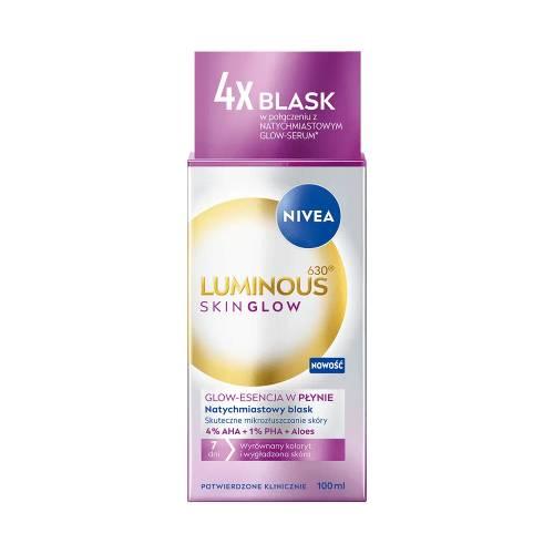 Miniaturka artykułu - Nivea Luminous Skin Glow-Esencja w płynie Peeling mikrozłuszczający, 100 ml