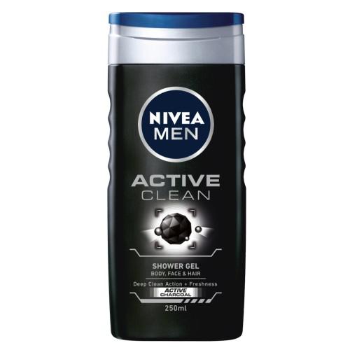 Miniaturka artykułu - NIVEA MEN Active Clean Żel pod prysznic, 250ml